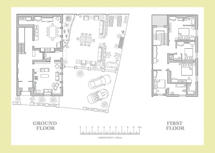 Centre Luxury House With Outdoor Bath And Parking